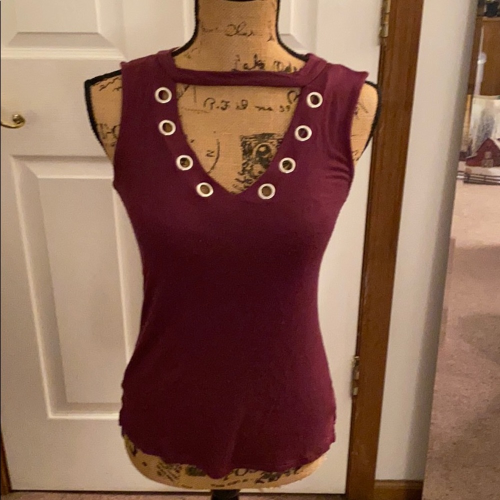 Burgundy tank top